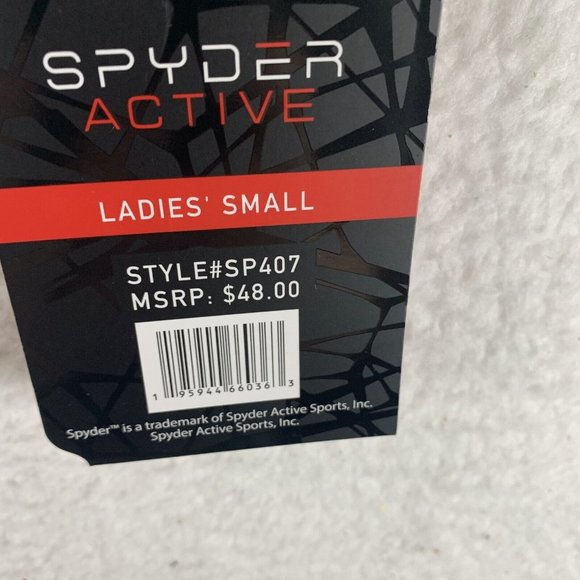 Spyder Active Padded Sport Bra Women‎ Small Red Racerback Polyester Stretch 6993 - Picture 3 of 8